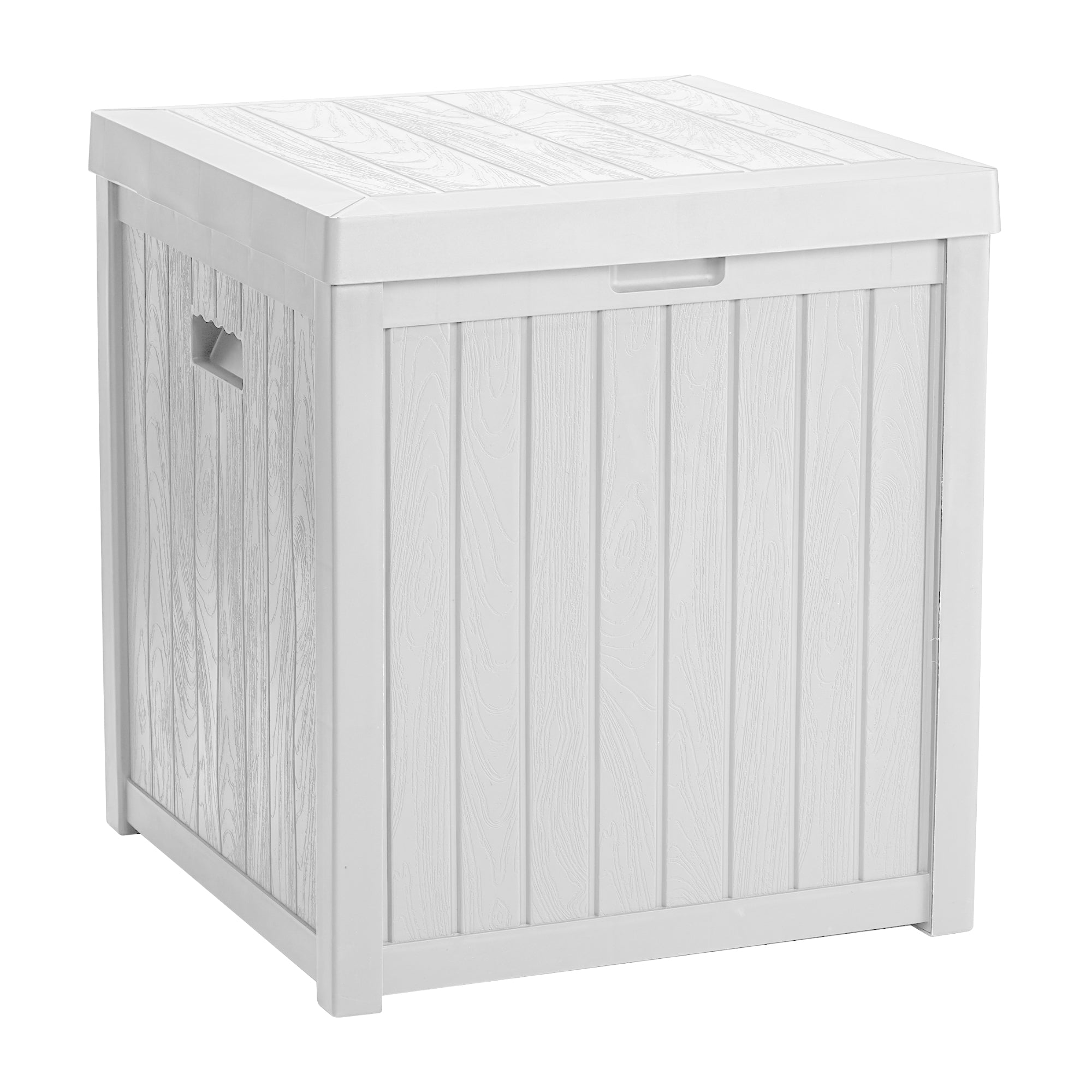 EHHLY Deck Box, 51 Gallon Front Porch Package Bin Delivery Box for Outside, Small Patio Outdoor Storage Boxes Waterproof, UV Resistant Plastic Resin Pool Storage Bins with lids, White