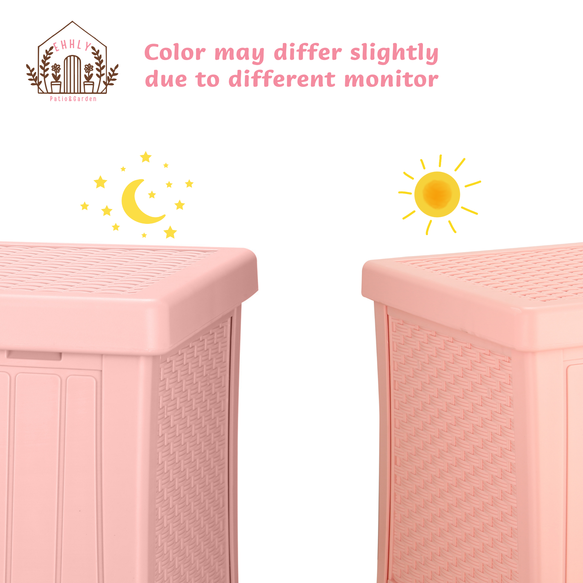 EHHLY Insulated Cat House Outdoor with Flip Lid for Easy Cleaning, Blush